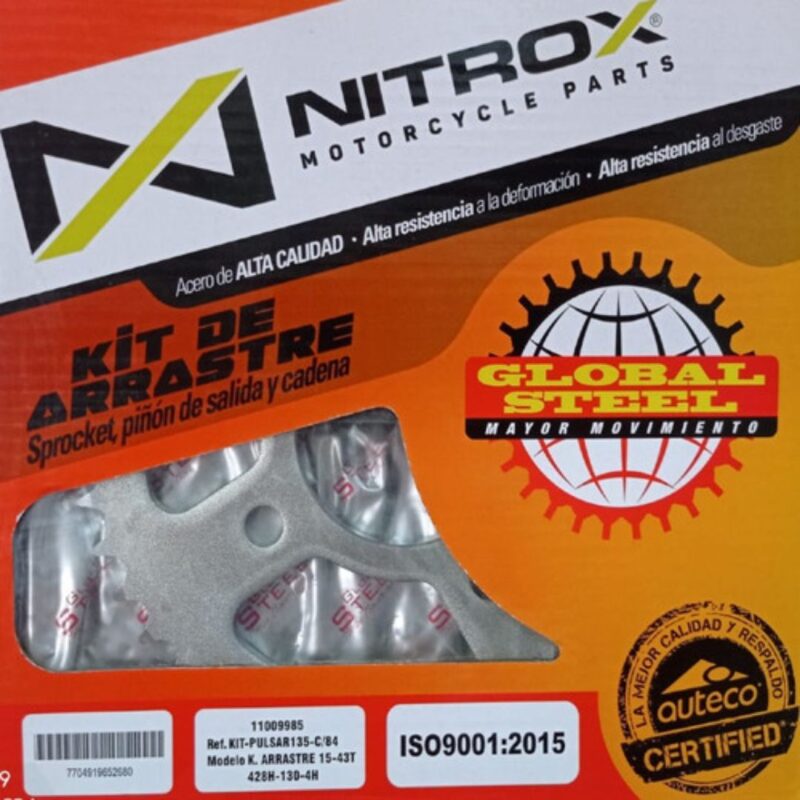 KIT ARRASTRE PULSAR NS 200 14 39T 520H 1086H GLOBAL STEEL