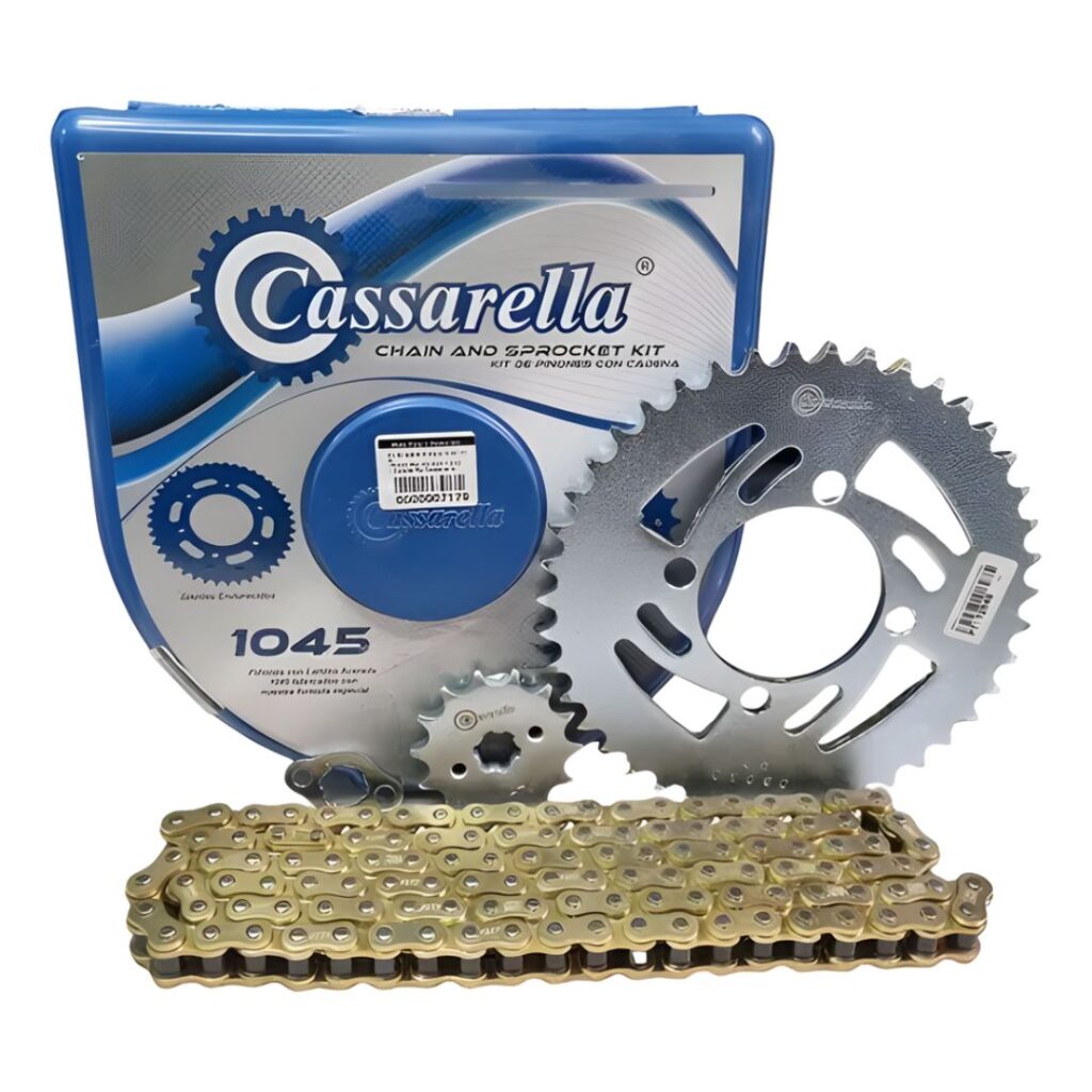 KIT CAJA CADENA  PULSAR 180 4H PT43C-PD14C-428-132 DORADA CASSARELLA