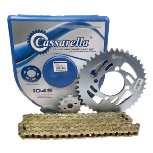 KIT CAJA CADENA  - GIXXER 150 (PT45C-PD15C-428-132C) CASSARELLA DORADA